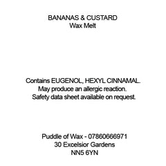 Bananas & Custard Wax Melts