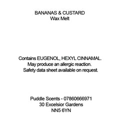 Bananas & Custard Wax Melts