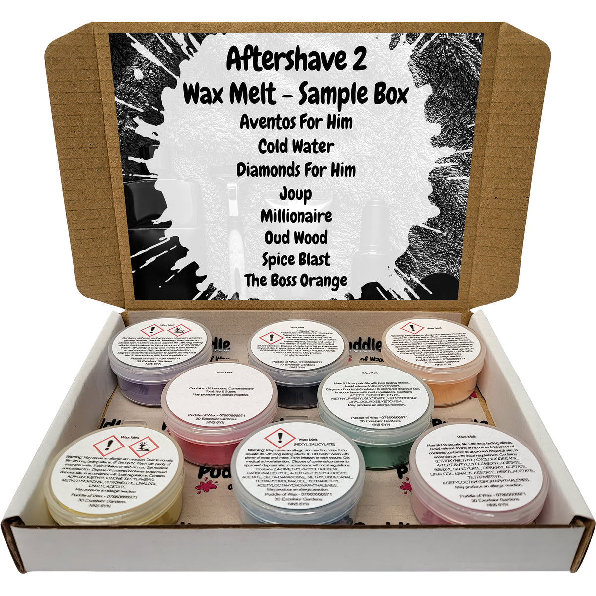 Aftershave 2 Wax Melt Sample Box
