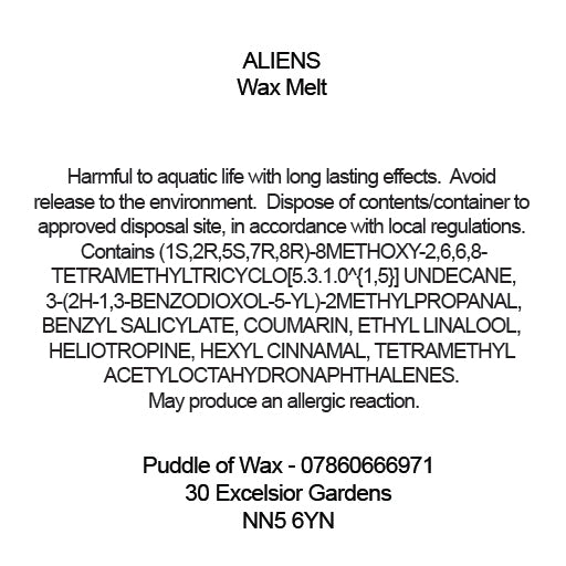 Aliens Wax Melt CLP