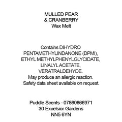 Mulled Pear & Cranberry Wax Melts