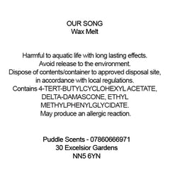 Our Song Wax Melts