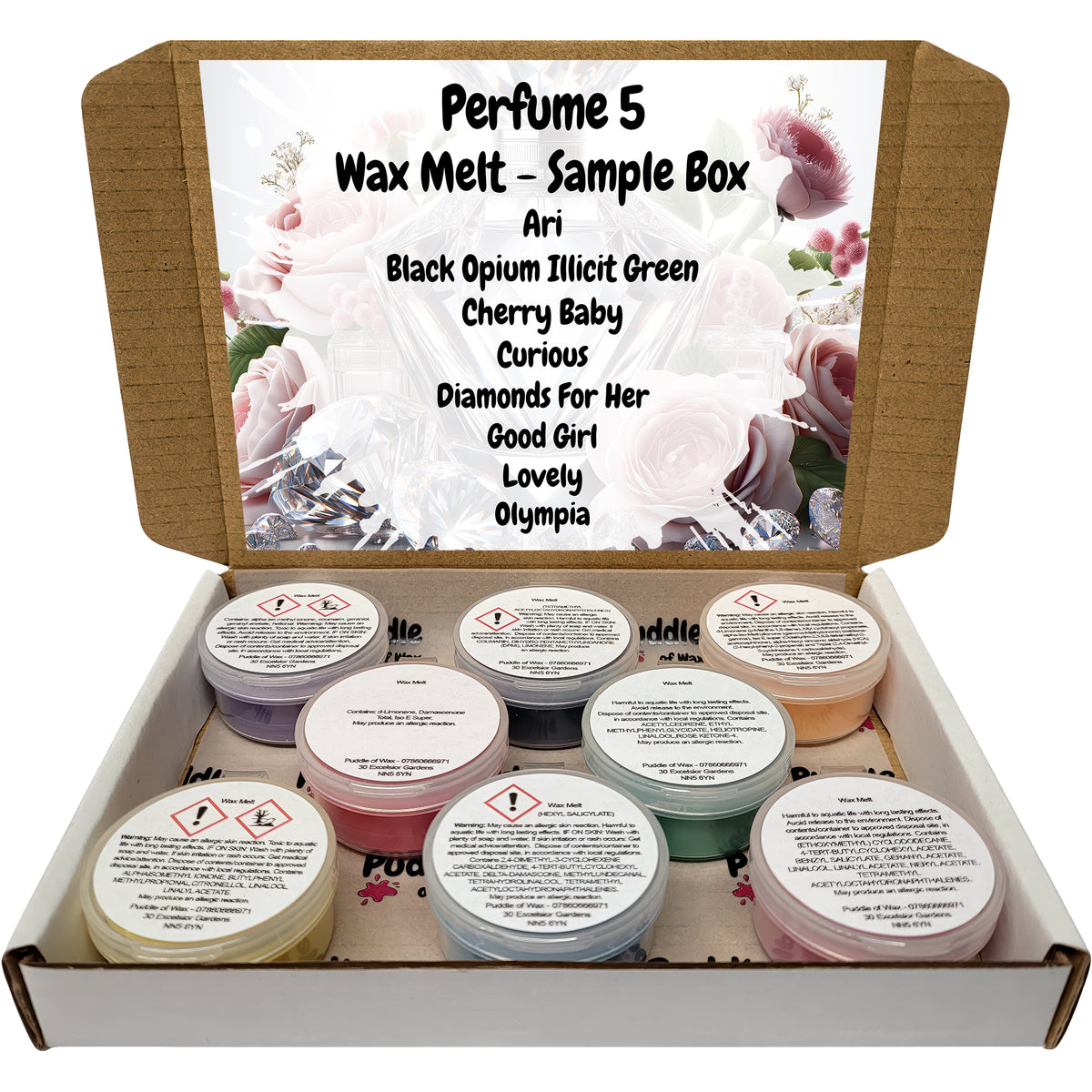 Perfume 5 Wax Melt Sample Box