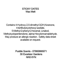Sticky Dates Wax Melts