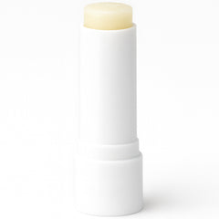 White lip balm stick on a white background