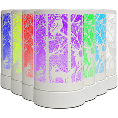 White Forest Animals Colour Changing Electric Burner