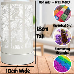 White Forest Animals Colour Changing Electric Burner