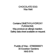 Chocolate Egg Wax Melts