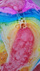 Chewy Raspberry Rainbow Stick Bath Bomb